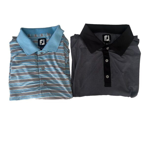 FootJoy Other - Footjoy Men's XL FJ Golf Polo Short Sleeve Shirts Lot Of 2 Blue & Gray